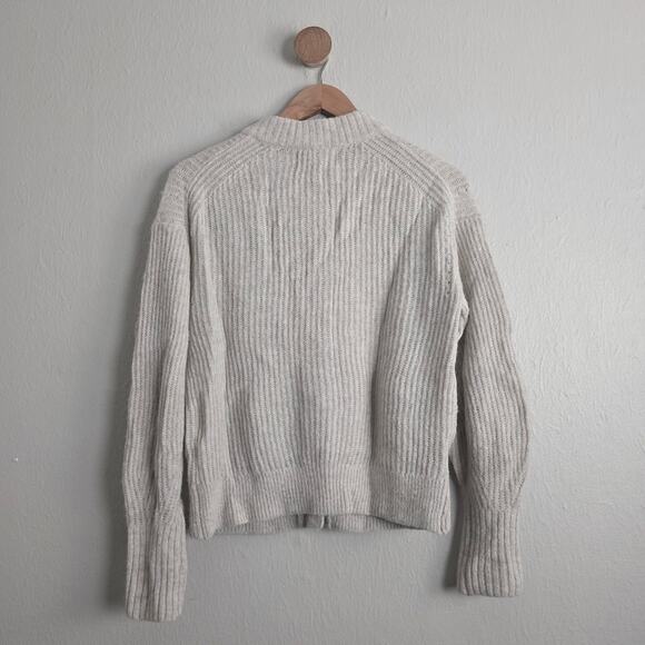 Everlane Alpaca Wool Blend Cropped Cardigan Sweater Cream Ivory XS Cozy - Picture 8 of 11